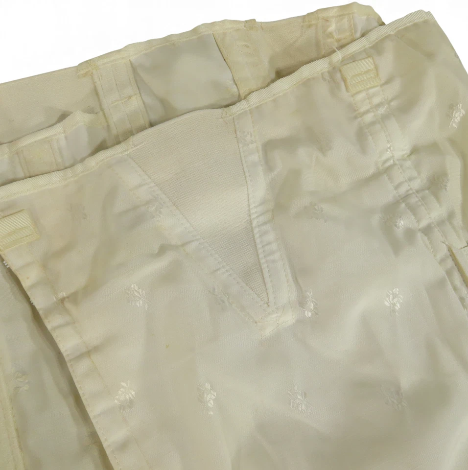 VTG Camp Corset Back Brace WHITE/IVORY Fan Laced STEAMPUNK Bustier Festival 42 - Image 4 of 4