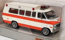 Brekina NEW HO 1/87 Scale 1975 Dodge B200 Amb...