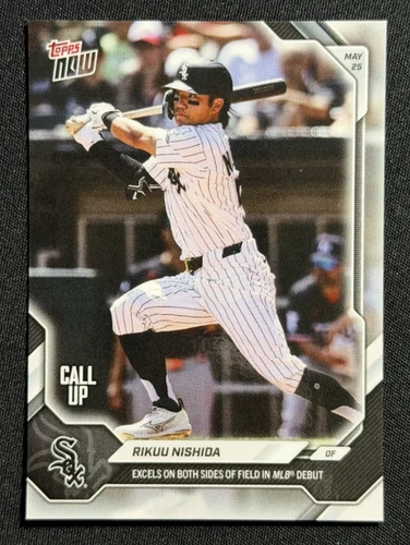 2026 Topps Now • Rikuu Nishida #243 • CALL UP • Excels on Both Sides • White Sox