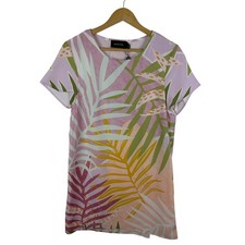 MINKPINK Palm Springs Tee Dress Small Tropical Colorful Pastel Resort Vacation