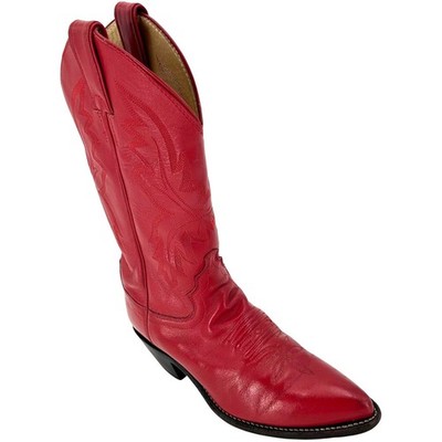 Justin Cowgirl Boots Womens size 5.5B Red Leather Cowboy Western