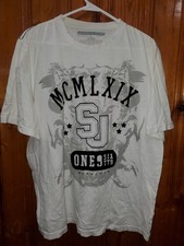 Sean John Men's Short Sleeve T-Shirt XL WHITE 100% Cotton