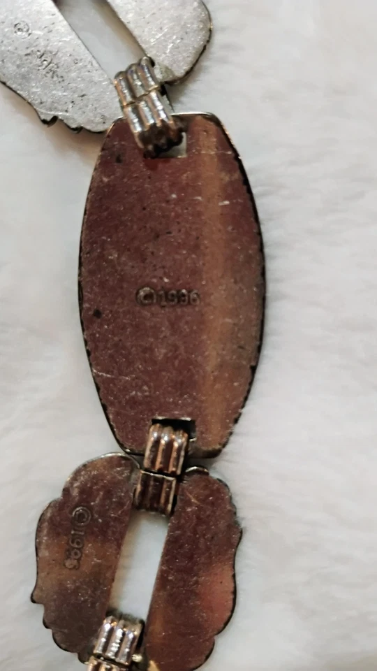 Cinturón negro Brighton Concho de colección con herrajes en tono plateado de 1996 Foto 3 de 4