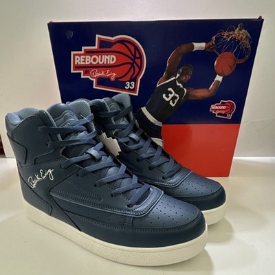 NIB Rebound by Patrick Ewing Orion Non-Strap Navy White High Top Men's 10.5