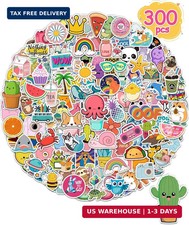 300 Pcs Stickers for Kids, Cute Vinyl Waterproof Stickers for Water Bottle