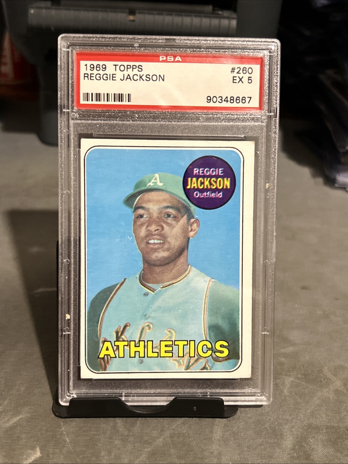 1969 Topps Reggie Jackson #260 Oakland Athletics Vintage MLB Baseball PSA 5 HOF