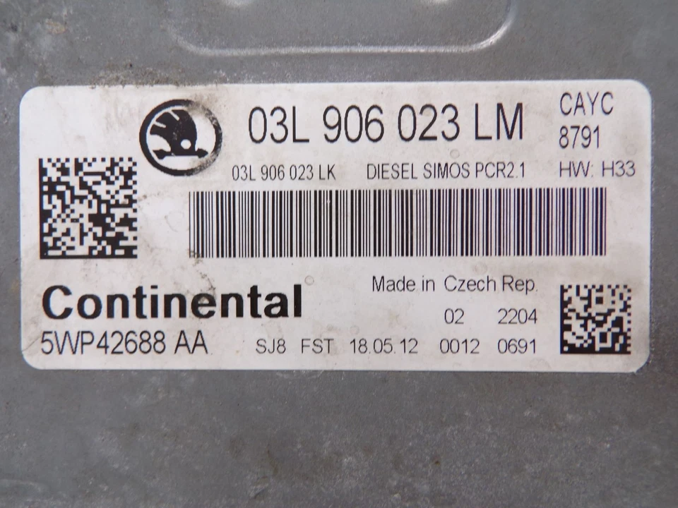 Centralina motore 03L906023LM, 5WP42688AA SKODA FABIA II COMBI (545) 1.6 TDI - Immagine 3 di 4