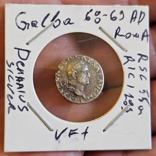 Antica moneta ROMANA Galba. AD 68 69. Denario AR. Denario 3 41 g.