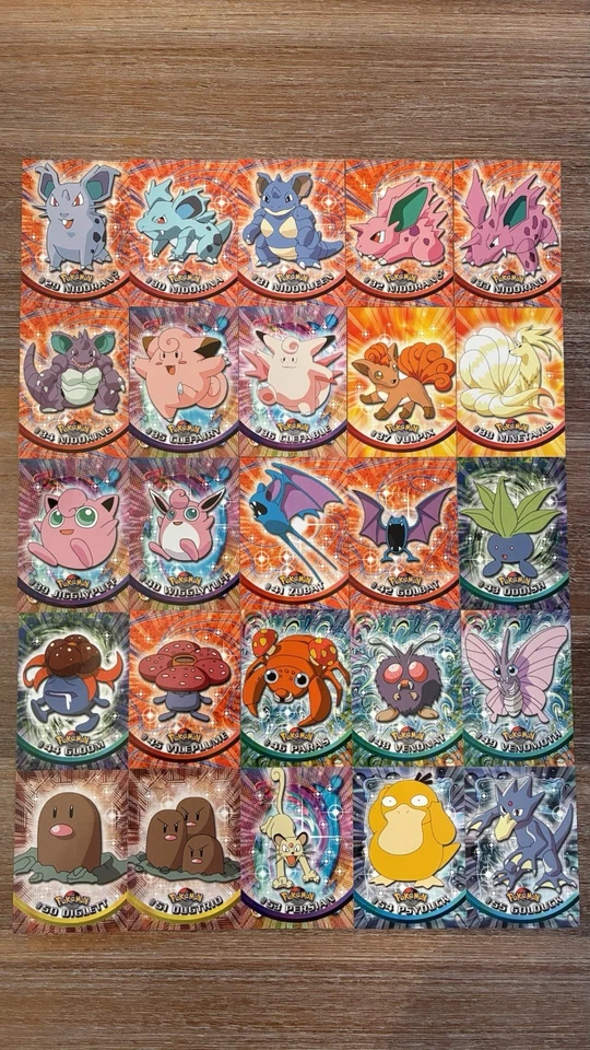 BLUE LOGO Topps Pokemon TV Animation Series 1 Nearly Complete Set Card Lot - Image 3 of 4