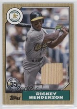 2022 Series 1 1987 Topps Baseball Relics Rickey Henderson #87R-RH HOF 1gf1