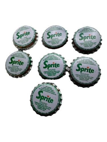Vintage Sprite Canada Bottle Cap Lot x7 1970s-80s Toronto Coca-Cola Cash