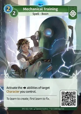 Altered Beyond The Gates Card #021-F Mechanical Training - UNSCANNED