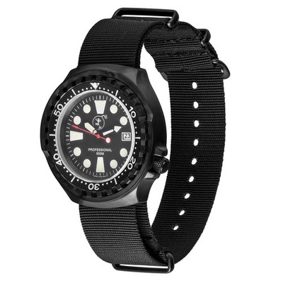 BOMBFROG  Professional 500 Black (Taucher- Uhr)
