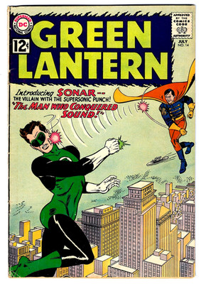 GREEN LANTERN #14 in FN condition a 1962 DC Silver Age comic 1st app of SONAR