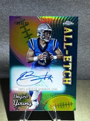 2024 Topps Chrome - All-Etch Autographs Bryce Young #AEA-BY Aqua Refractor /199