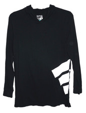 ADIDAS The Go To Tee Hoodie black lightweight long sleeve shirt YOUTH XL 18/20