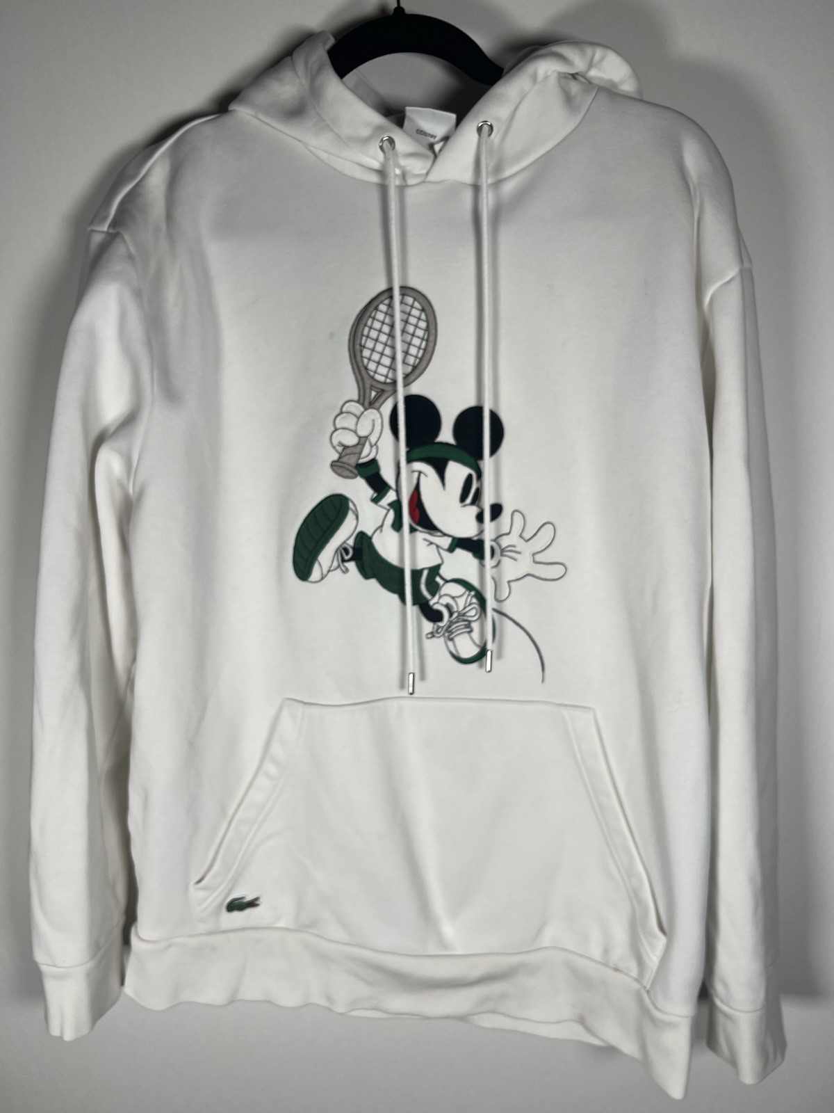 Lacoste Disney limited edition Mickey Mouse tennis white hoodie embroidered L thumbnail 2