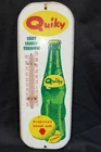 New ListingVintage Quiky Soda Tin Thermometer Sign 16" Grapefruit Kissed With Lemon 1950s