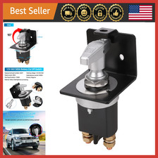 High Current 12V-36V Battery Cut Off Switch, Waterproof, Lock-Out Plate, Car/Boa