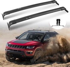 Enhanced 220 LBS Roof Racks Jeep Compass 2018-2025 Real Aluminum Cross Bars