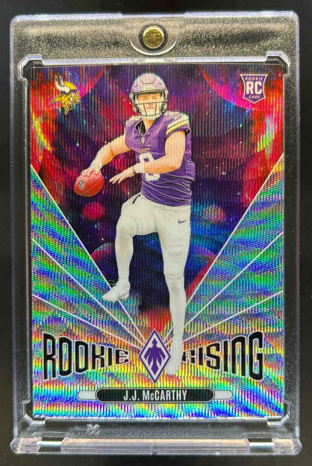 2024 Phoenix J.J. McCarthy Rookie Rising RC Wave Rookie #RR-JMY Vikings