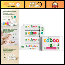 Bamboo Viscose Baby Wipes, Unscented  Safe for Sensitive Skin, 864 Count Pack