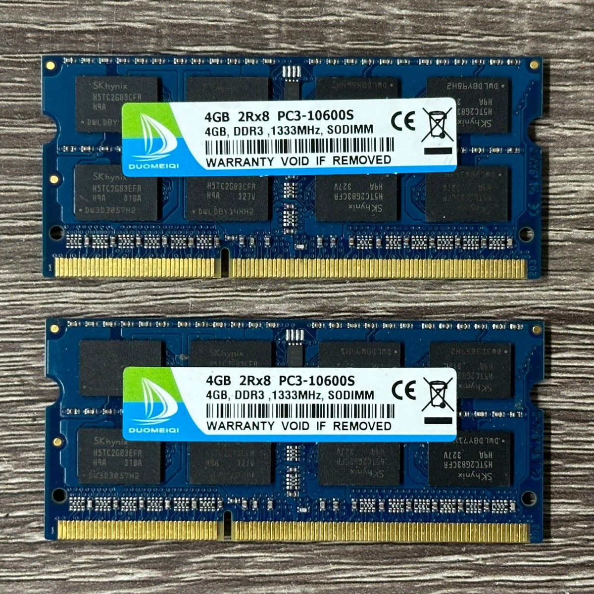 2x 4GB DDR3 1600 MHz / 1333 MHz PC3 SODIMM Laptop RAM Units - 8GB