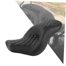  Motorcycle One-piece Seat Driver& Passenger Seat Fit for #1 Seat-Rhombus