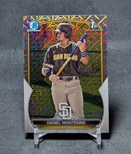 Daniel Montesino 1st Chrome Mojo Refractor Rookie 2023 Bowman #BCP-114 Padres