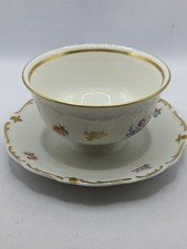 Reichenbach Porzellan,fine china Sauciere 13 cm,Streubl&uuml;mchen/ Golddekor