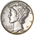 1931-S Mercury Dime - Cleaned