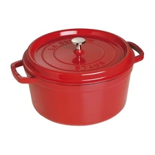 Hot Deal! Staub Cast Iron 7-qt Round Cocotte - Cherry New