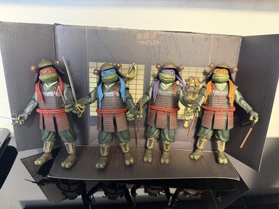 NECA Teenage Mutant Ninja Turtles Movie 3 Turtles in Time Samurai Set of 4 NEW