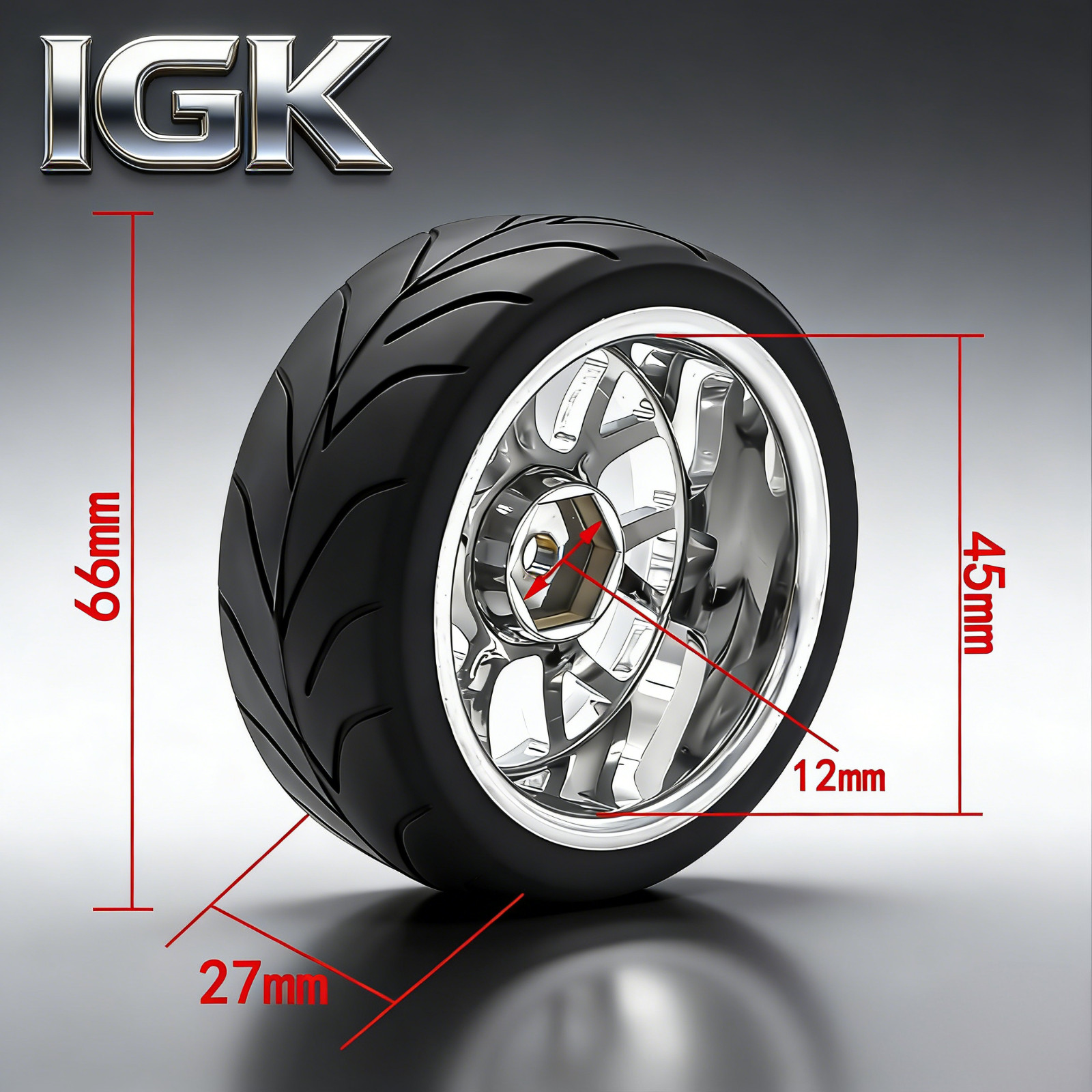 4PCS 1/10 On Road Drift Tires & Wheels for Redcat HPI Tamiya HSP RC Touring Car