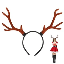 Reindeer Antlers Headband Deer Costume for Women Adults Christmas Reindeer 
