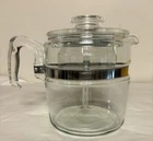 Vintage PYREX Flameware Percolator Glass Coffee Pot 6 Cup 7756-B has everything