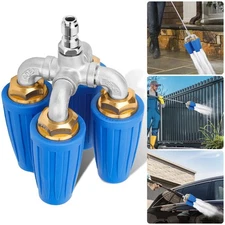 360° Rotating Pressure Washer Four Turbo Nozzle 1/4" Quick Connector 2.5 Orifice
