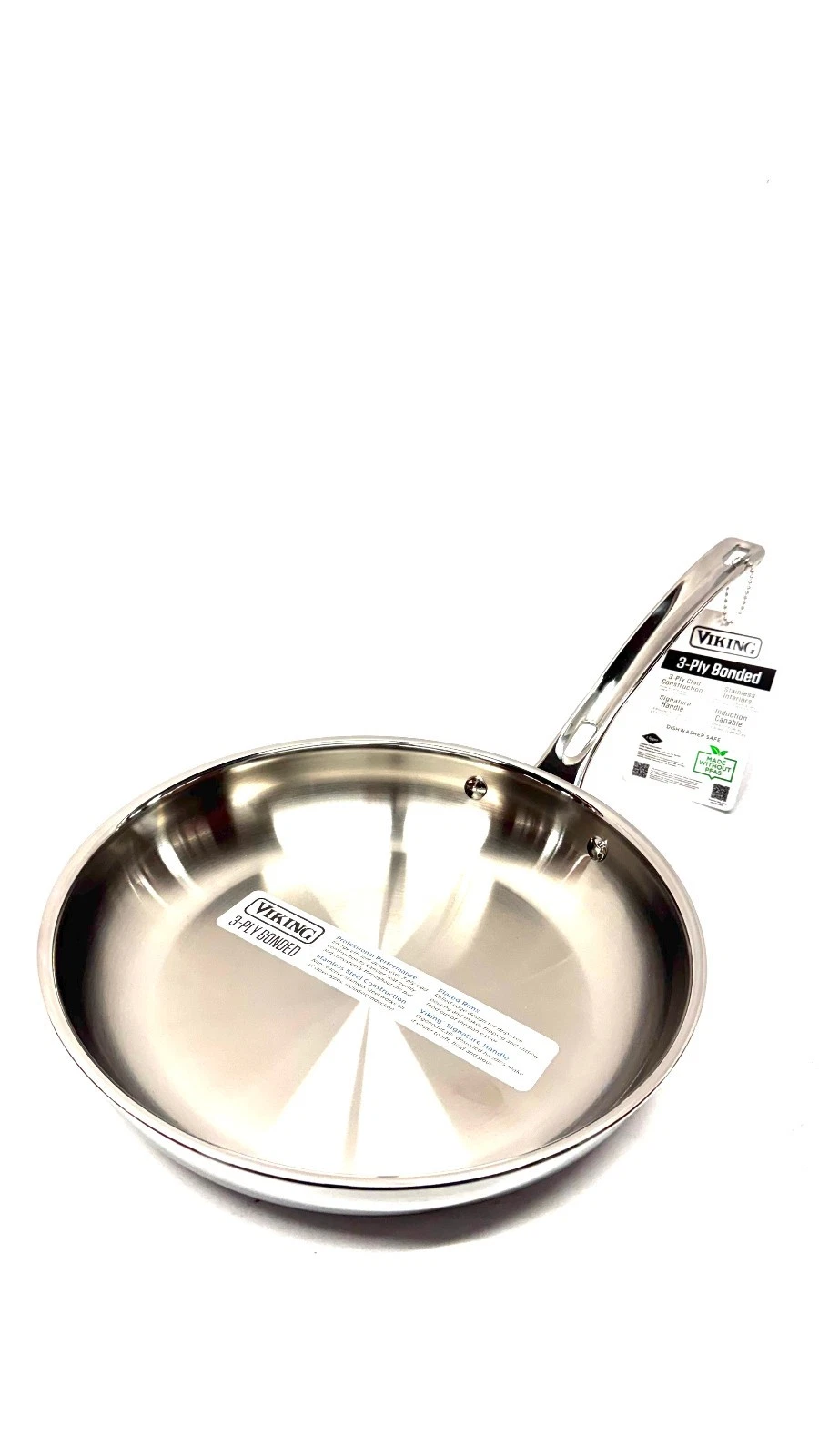 VIKING 3-Ply Stainless Steel 10" Fry Pan NEW