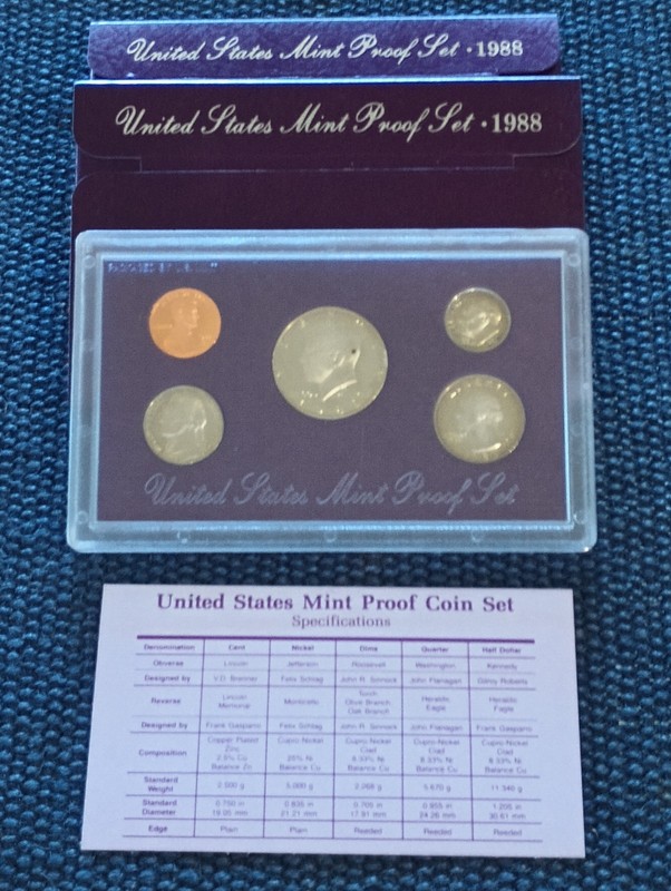 2 Set LOT of 1988-S U.S. Proof Sets ORIGINAL