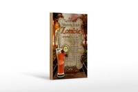 Holzschild Rezept 12X18 Cm Zombie Zutaten Rum Grenadine Deko Schild