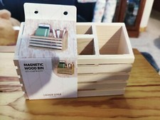 New with Tags Magnetic Wood Bin Locker Style by Ubrands 7.5" x 2.55" x 5"