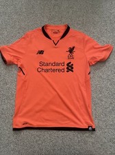 New Balance 2017/18 Liverpool FC Football Third Soccer Jersey Orange Youth XL