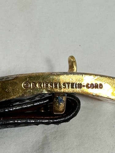 Vintage BARRY KIESELSTEIN CORD black alligator belt sterling silver unisex small - Picture 4 of 18