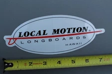 LOCAL MOTION Hawaii Surfboards Clear Red Black 80's LM1 Vintage Surfing STICKER