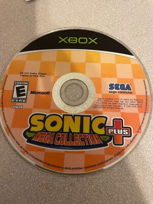 Microsoft XBox Sonic Mega Collection Plus disc only game ( free ship to canada