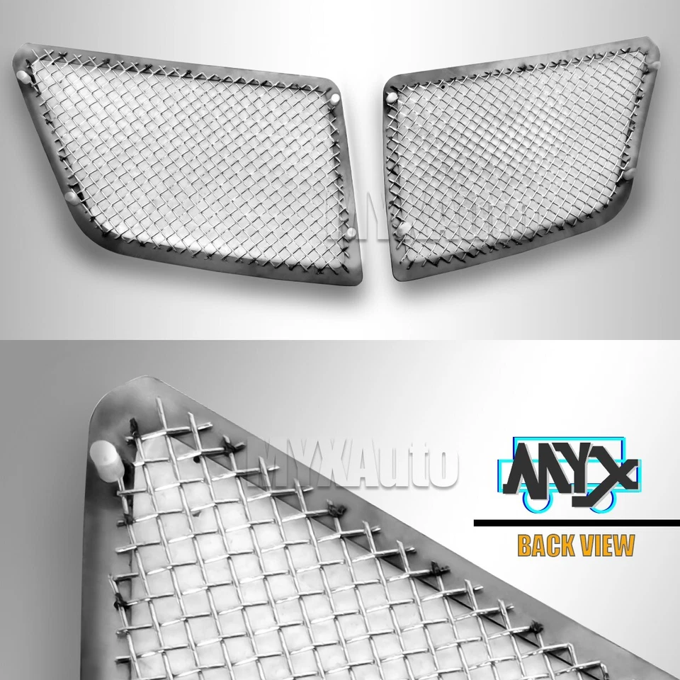 Fits 2008- 2009 Pontiac G8 Stainless Steel Wire Mesh Grille Front Grill Combo Foto 4 de 4