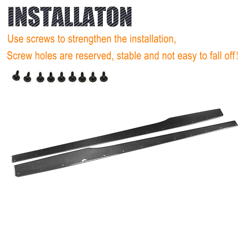 For BMW 2 Series F87 M2 M2C Coupe 2016-19 REAL Carbon Side Skirts Extension Lip - Picture 10 of 12