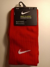 NIKE SOCCER CLASSIC KNEE HIGH SOCKS SX5728-648 MENS LARGE, 8-12 RED NWT