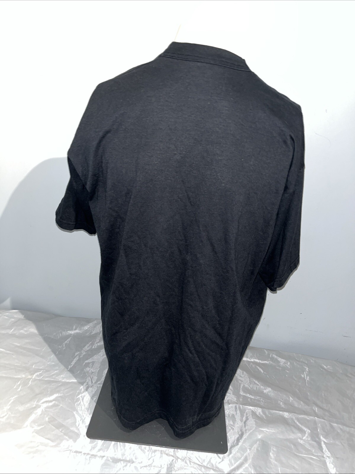 Vintage USA Authentic Solid Black Basic Tshirt Si… - image 2