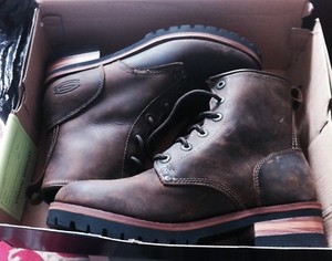 skechers lace up boots womens